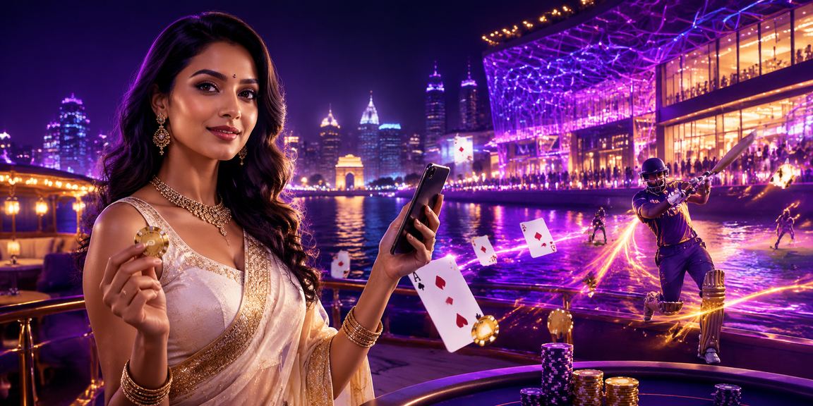 Female player enjoying Teen Patti game during cricket match intermissions in Delhi