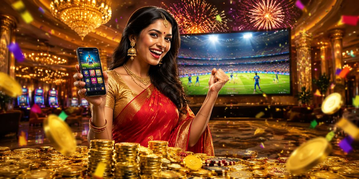 User engaging with 11021 mobile casino in Indian attire
